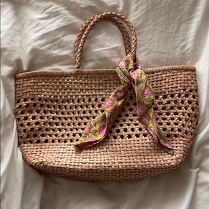 Anthropologie Shira Woven Tote